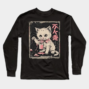 Cat Strawberry Cookies Long Sleeve T-Shirt